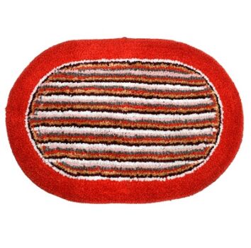 Amazon Brand - Solimo Soft Cotton Doormat - Red