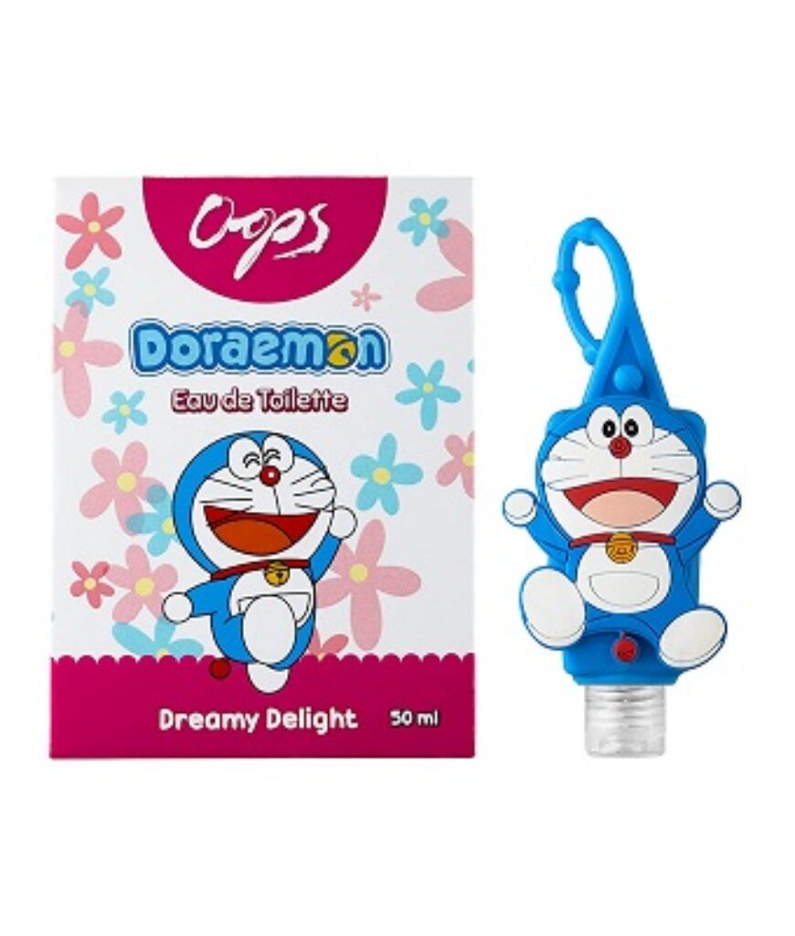 Doraemon Eau De Toilette - Dreamy Delight 50ml & Hand Sanitizer Bag Tag