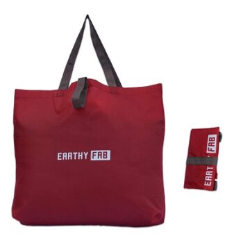 Earthy Fab Foldable Shopping Bag for Grocery - Folds to Pocket Size