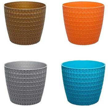 Go Hooked Flower Pot | Plastic | Planters | Multicolour