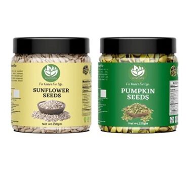 GO VEGAN Raw Pumpkin, Sunflower Seeds for Eating Protein and Fibre Rich