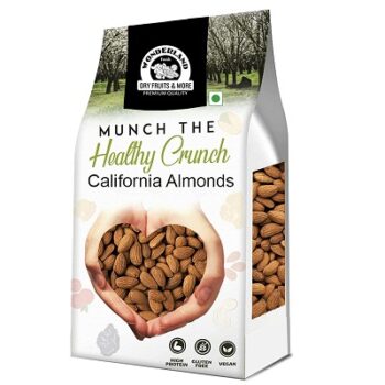 Wonderland Foods Raw California Almonds 1Kg Pouch Pack