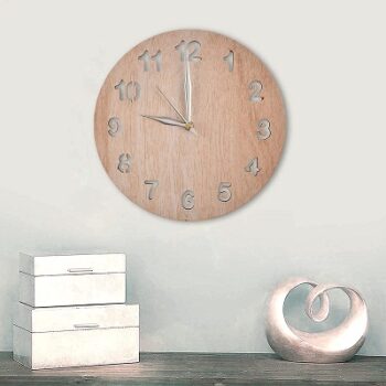 Heart Home Wooden Decorative Round Wall Clock