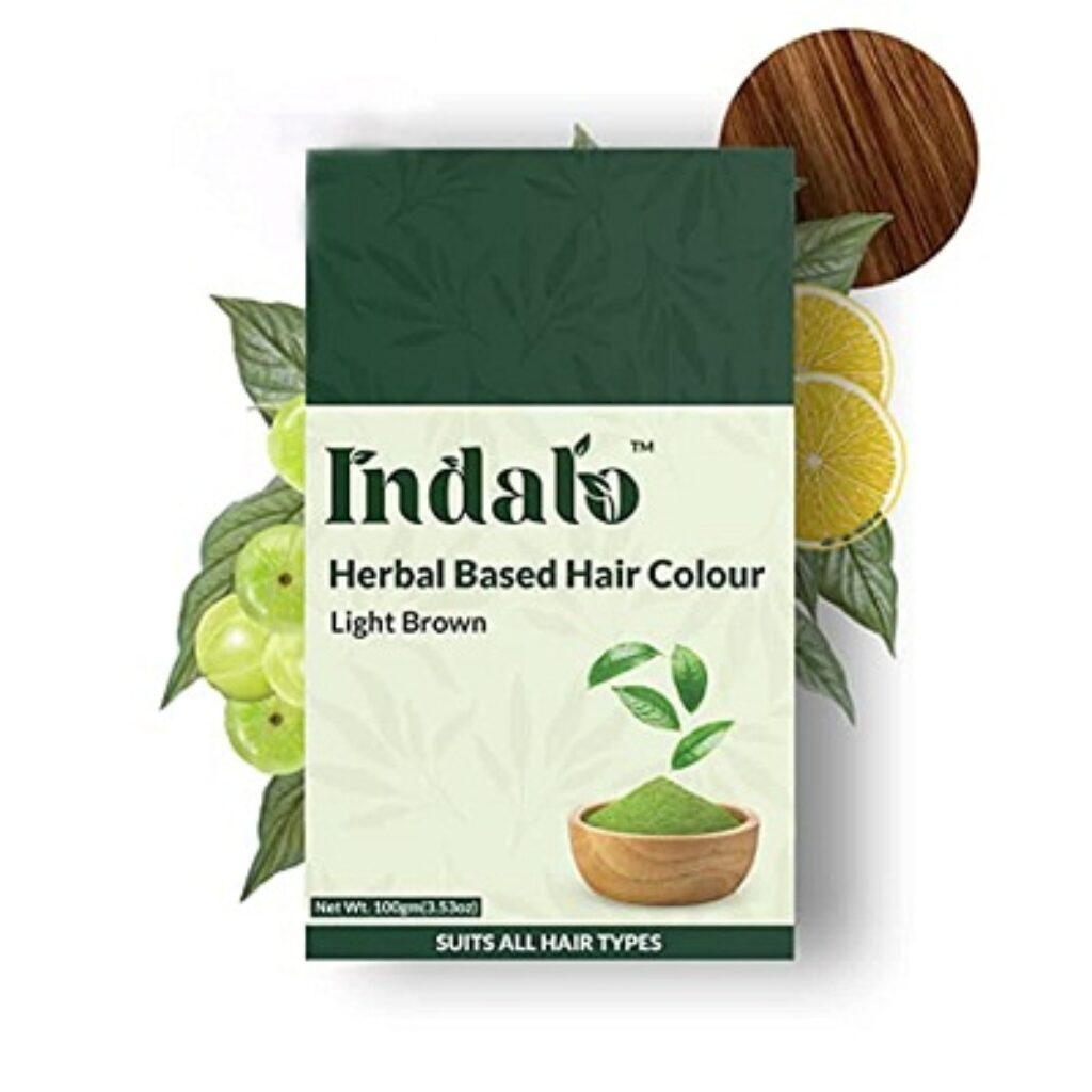 Indalo Natural Light Brown Hair Colour Herbal Based Ammonia