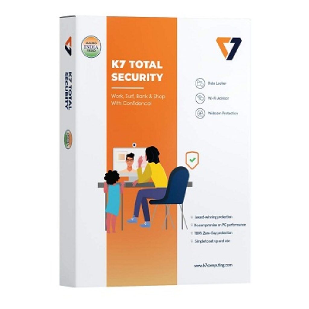 K7 Total Security - 1 PC, 1 Year (Activation Key Card / Voucher)