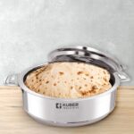 Kuber Industries Stainless Steel Casserole/Hot Pot/Chapati Box