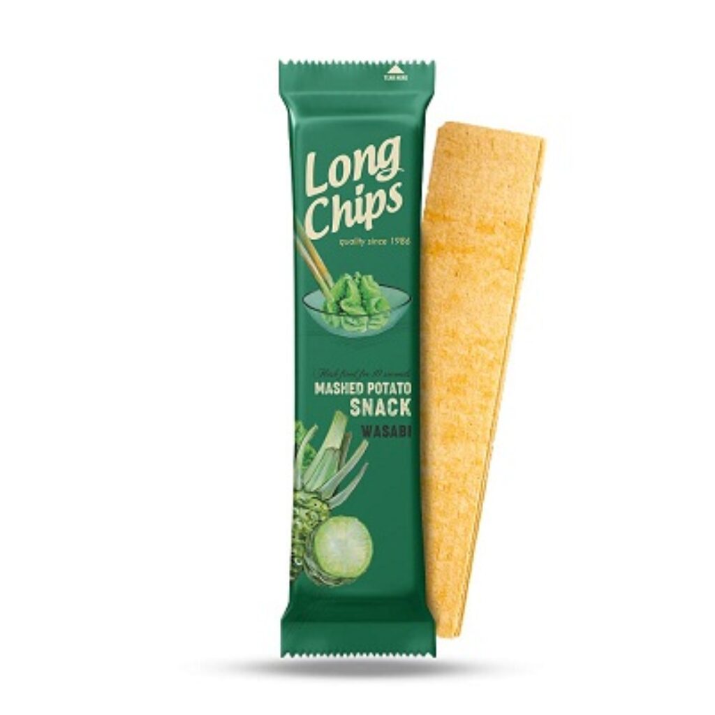 Long Chips Potato Snack Wasabi, 75g - Pack of 1