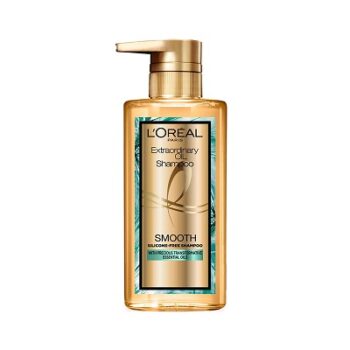 L'Oreal Paris Shampoo, Paraben & Silicone Free, Nourishing for Smooth & Straight Frizz-Free hair,