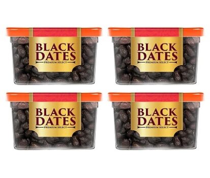 Manna Black Dates 720g - Premium imported black dates.