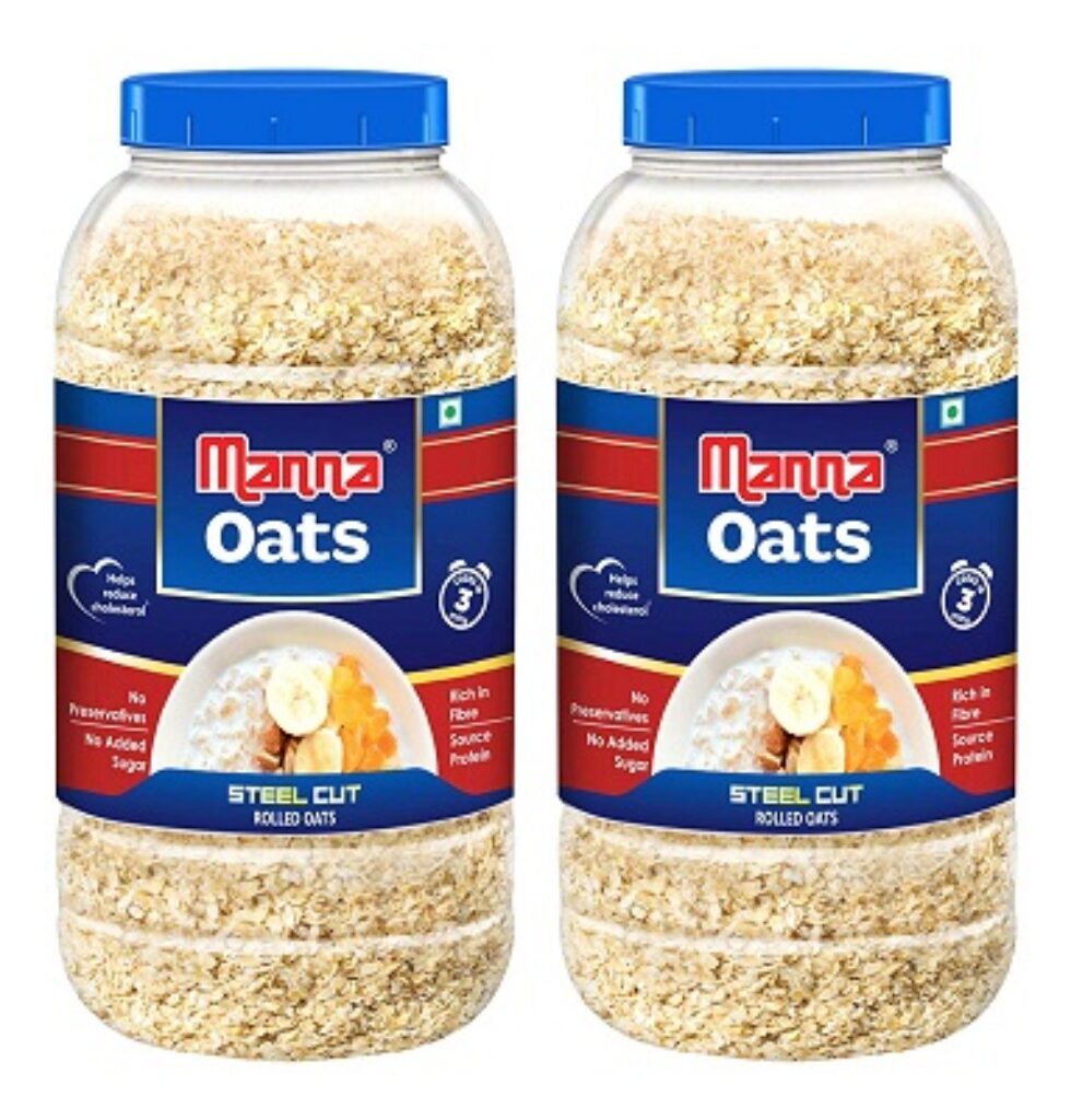 Manna Instant Oats 2Kg | 1Kg x 2 Jars