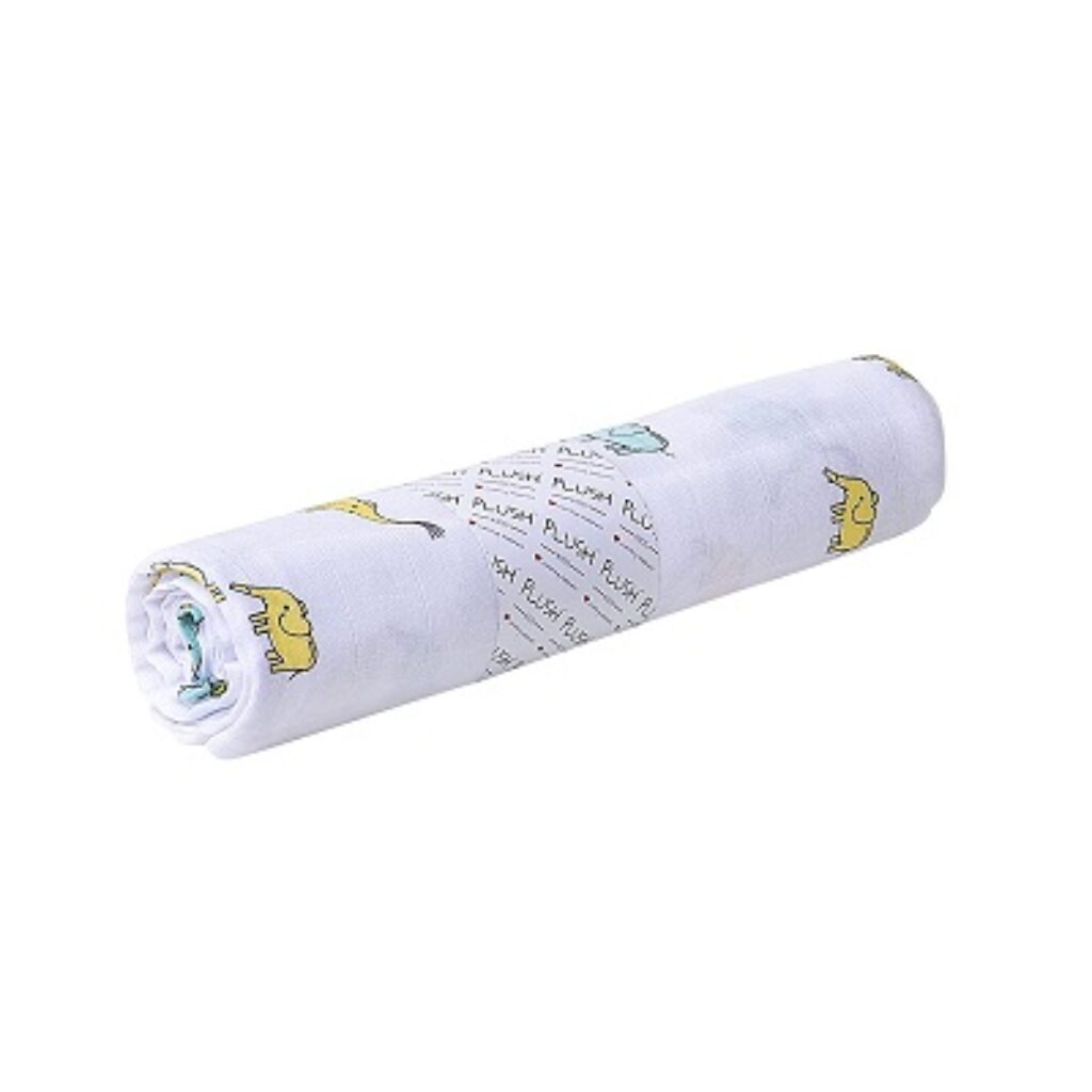 Plush Kids Premium Cotton Muslin Swaddle Wrap