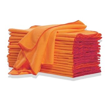 QUALCOSA KITCHEN Orange Cloth Duster Wet & Dry Cleaning Cloth Size