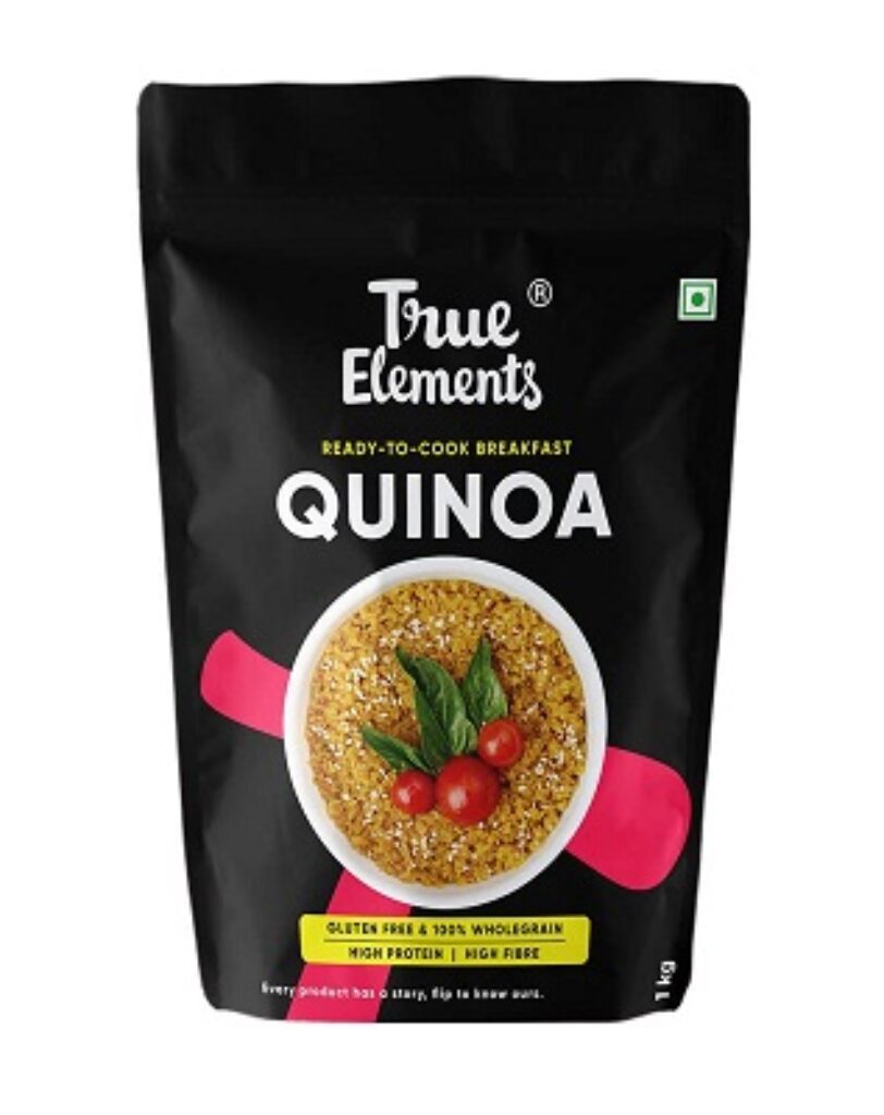 True Elements Quinoa 1kg - Diet Food | Cereal for Breakfast | Certified Gluten Free | Quinoa Seeds