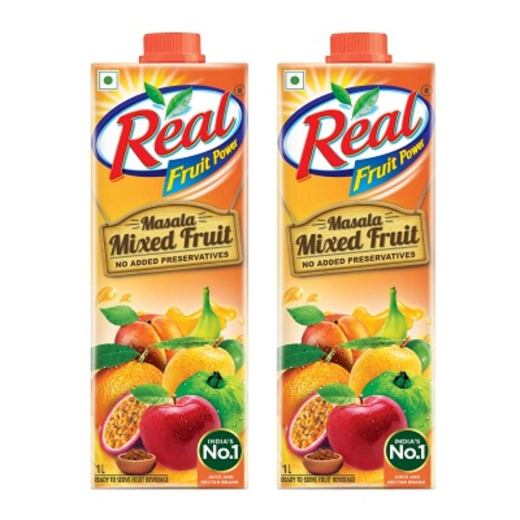Real Masala Mixed Fruit 1L (Pack of 2)