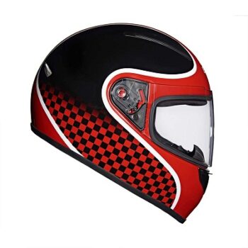 Royal Enfield ISI & DOT Certified Full Face Helmet with clear Visor(Red-Size: L)