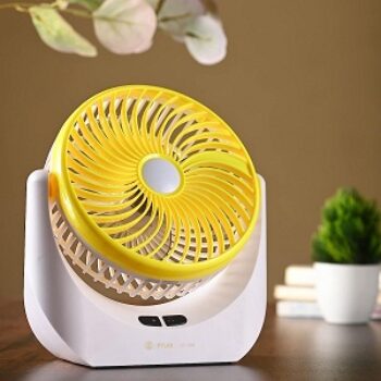Rylan Table Fan Powerful Rechargeable Table Fan with 21 SMD LED Light