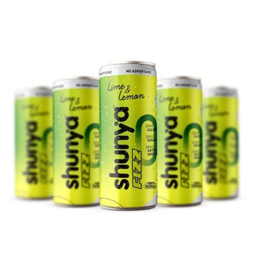 Shunya Fizz Lime & Lemon | Sugar Free Soft Drink | 0 Calories & No Aspartame | Supercharged with Green Tea & Vitamin C