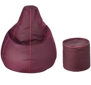 Amazon Brand - Solimo Combo Faux Leather Bean Bag
