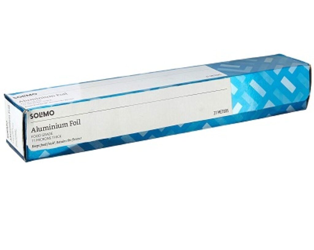 Amazon Brand - Solimo Aluminium Foil - 11 Microns (21 m, 164 g)