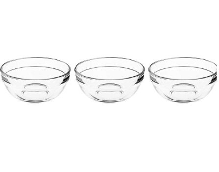 Solimo Glass Bowls set (3 pieces, 580ml)