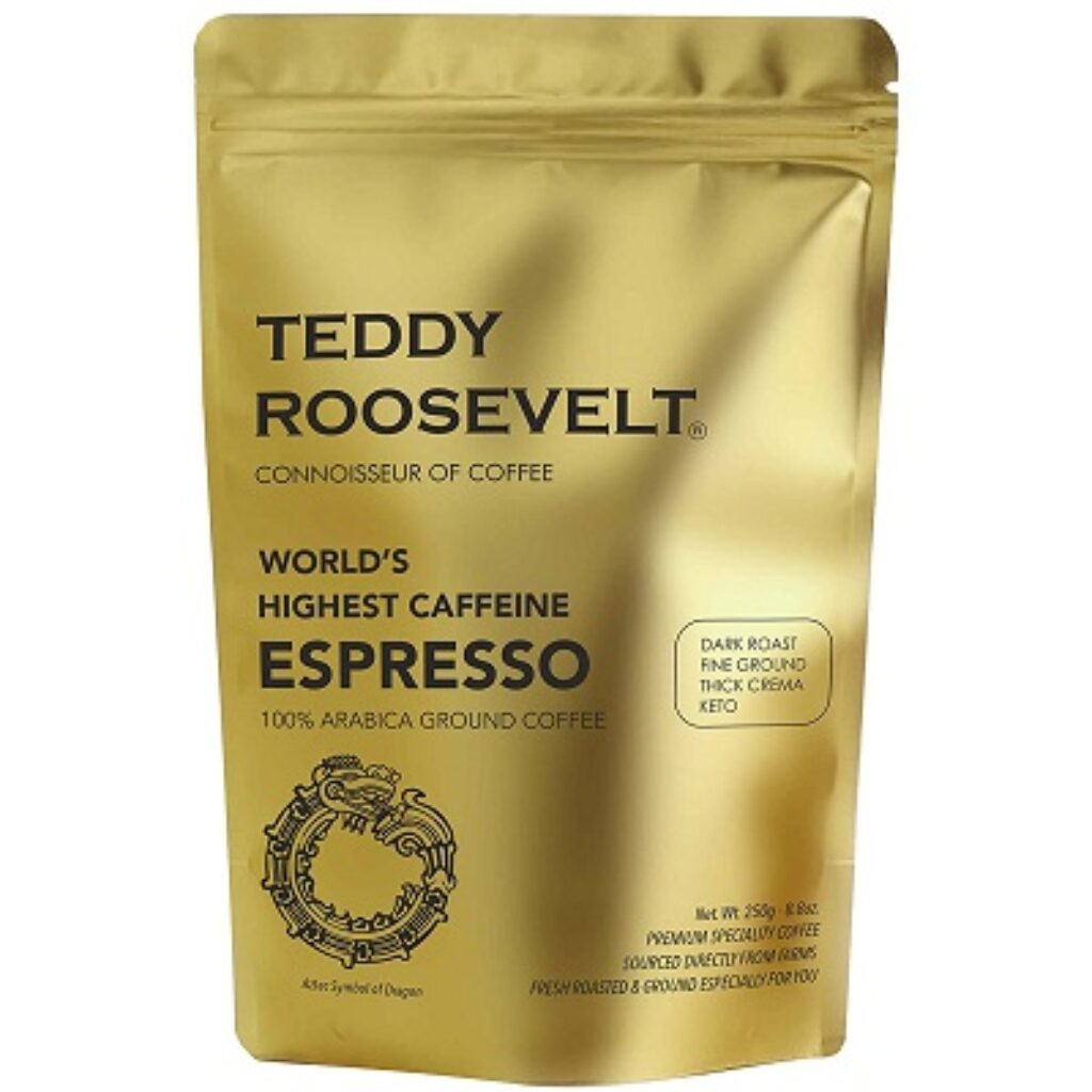 Teddy Roosevelt High Caffeine Espresso Coffee Powder 250g