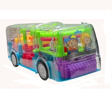 VGRASSP Toy Bus for Kids - Big Size Transparent Vehicle
