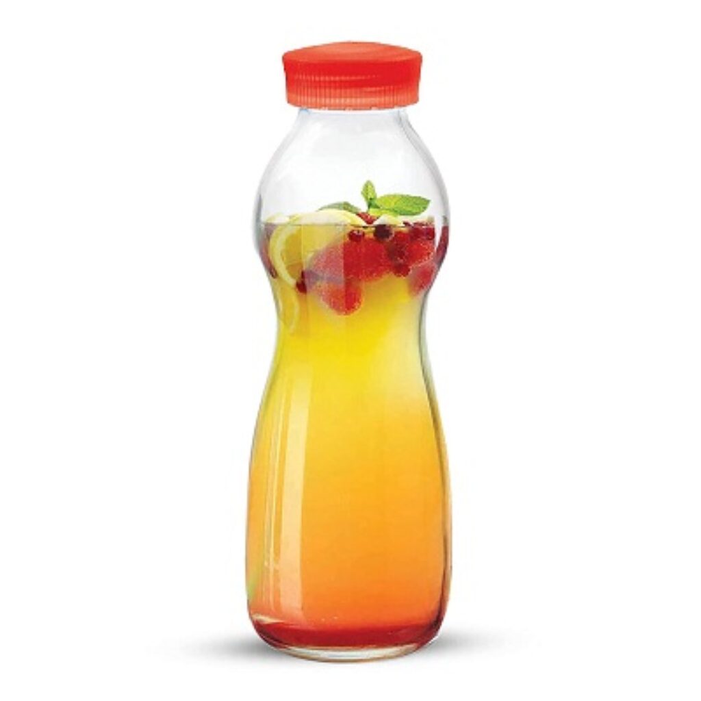 TREO by Milton Eazy Grip Borosilicate Glass Bottle, 550ml, Orange