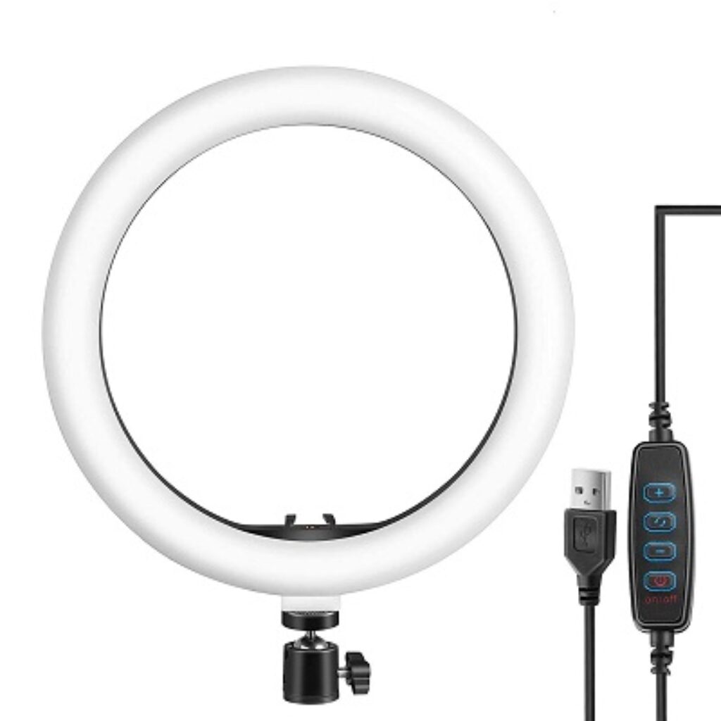 Roll over image to zoom in Tygot 10" Portable LED Ring Light with 3 Color Modes Dimmable Lighting | for YouTube