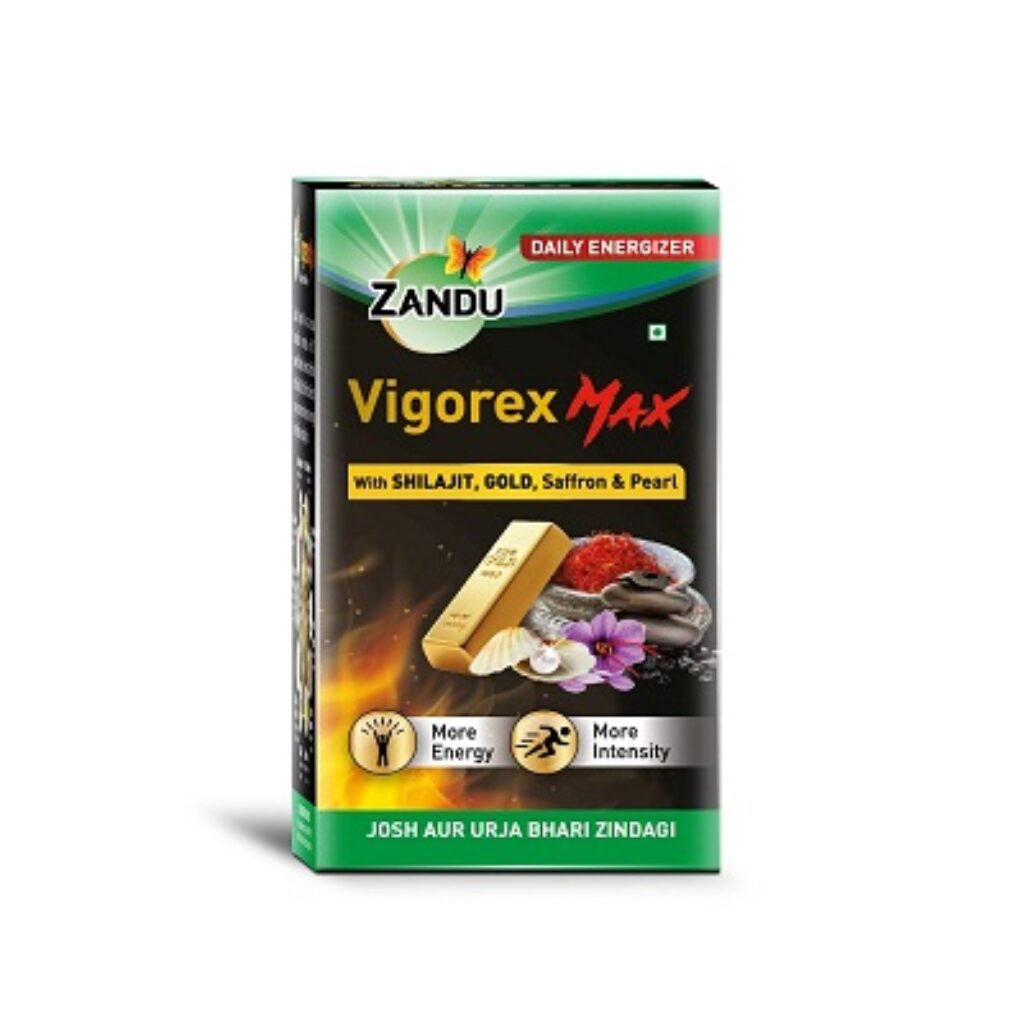 Zandu Vigorex MAX, 20 caps, enriched with Shilajit