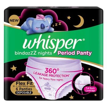Whisper Bindazzz Night Period Panty|6 M-L Panties