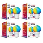 Wipro Deco 0.5w LED Bulb, Multicolour (Pack of 4)