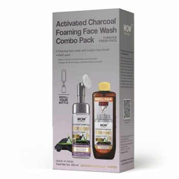 WOW Skin Science Activated Charcoal Foaming Face Wash Combo Pack