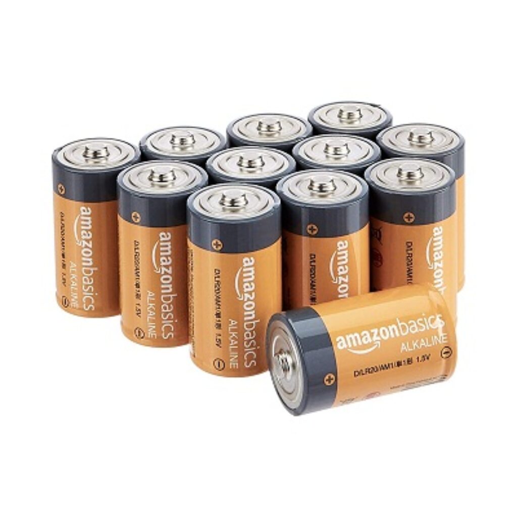 AmazonBasics D Cell Everyday Alkaline Batteries (12-Pack)