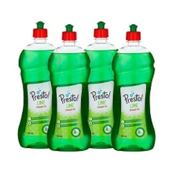 Amazon Brand - Presto! Dish wash Gel Lime - 750 ml (Pack of 4)