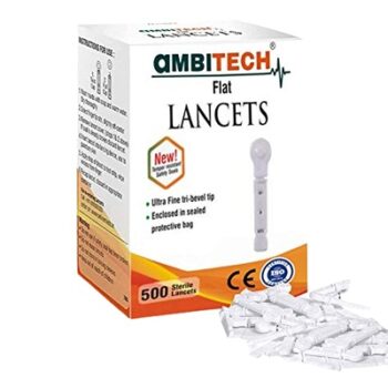 AmbiTech Flat Type Institution/Hospital Glucometer Lancets (500 Nos)