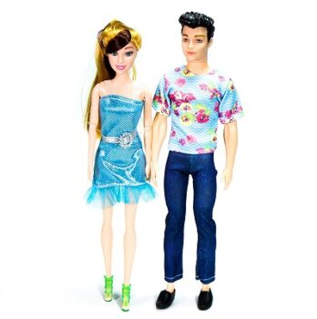 BEAU STUTI Multicolor Cute Romantic Couple Doll Pair for Baby Girl