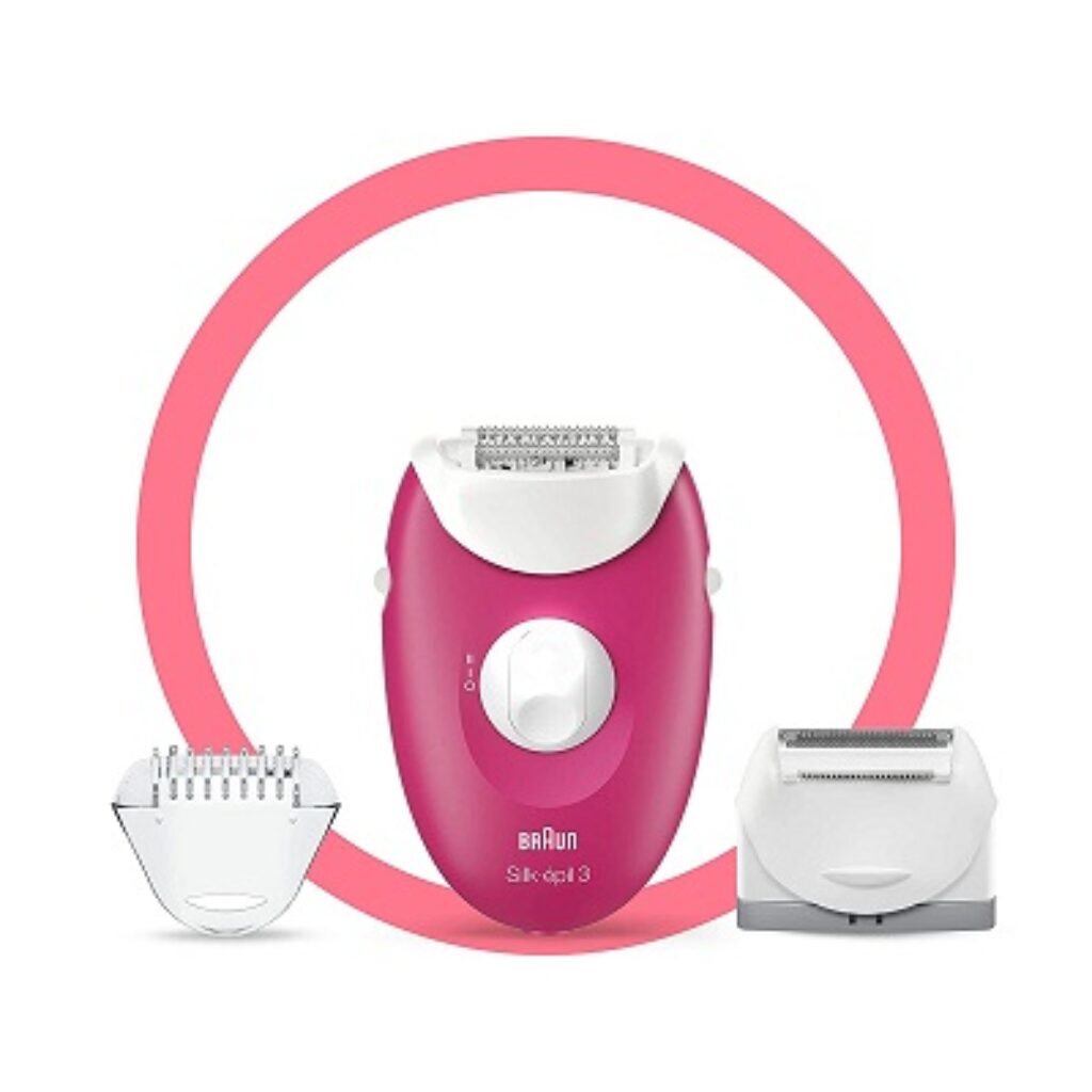 Braun Silk-epil 3 3-420 Epilator Raspberry Pink