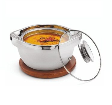 SignoraWare Royal Bliss Casserole Inside Steel with Glass Lid, 1000ml,