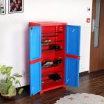 Cello Blue Novelty Big Plastic Shoe Rack (Red and Blue)