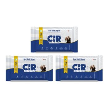 CIR Soft Body Cleansing Wet Bed Bath Wipes for Adults