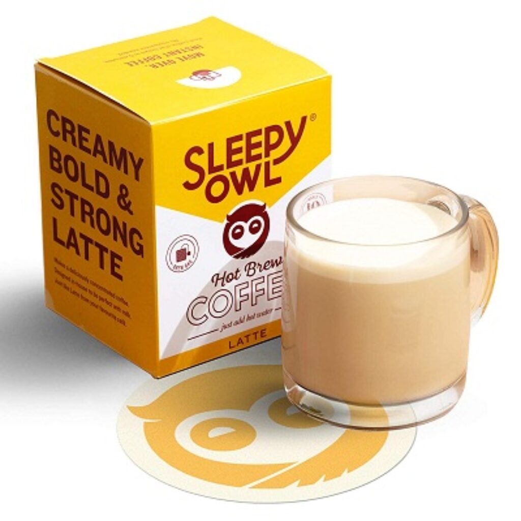 Sleepy Owl Coffee Latte Hot Brew Bags