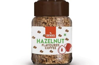 Continental Coffee Hazelnut Flavoured Freeze Dried Instant Coffee 50g Jar