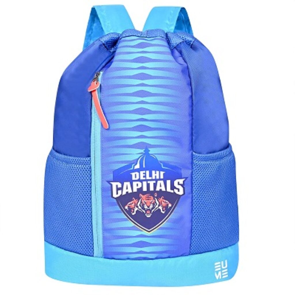 EUME Delhi Capitals 19 Ltrs Drawstring Backpack with 1 Compartment Men & Women Fit Up to 13.3 inch Laptop Blue Color