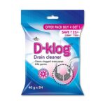 Pidilite D-Klog Drain Cleaner Powder (40g x 5N), Removes Clogs