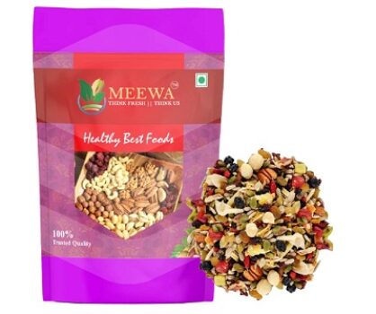 MEEWA Power Mixed Dry Fruit Nut Mix (14+ Seeds & Dry Fruits) Healthy Daily Bites Trail Mix with Almonds, Cashew Nuts, Pumpkin Seeds, Dehydrated Kiwi,...