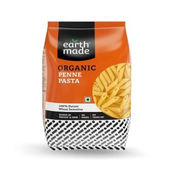 Earthmade Organic Penne Pasta- 100% Organic Durum Wheat Semolina