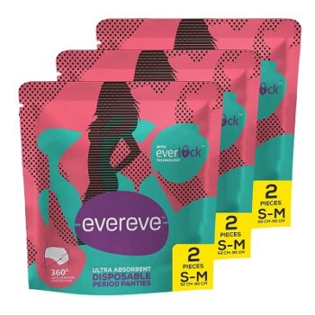 EverEve Ultra Absorbent, Heavy Flow Disposable Period Panties for Sanitary Protection