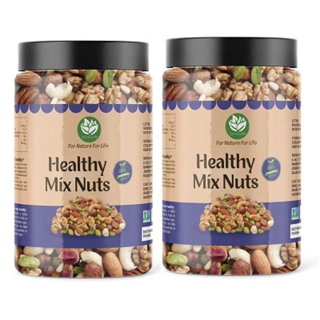 GO VEGAN Combo Pack of Natural Mix Dry Fruits and Nuts