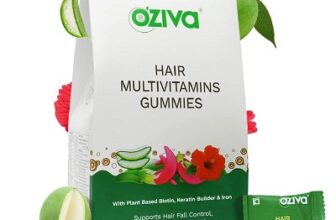 OZiva Biotin Hair Multivitamins Gummies for Stronger, Fuller, Shinier Hair