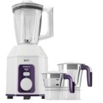 Havells Hexo Blend Mix 1000 watts with 3 Jar Blender (White & Purple)